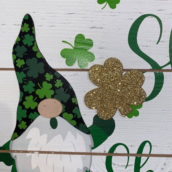 St. Patricks Day Shake Your Shamrocks Leprechaun Gnome Door Decor Wall Decor - Picture 4 of 6